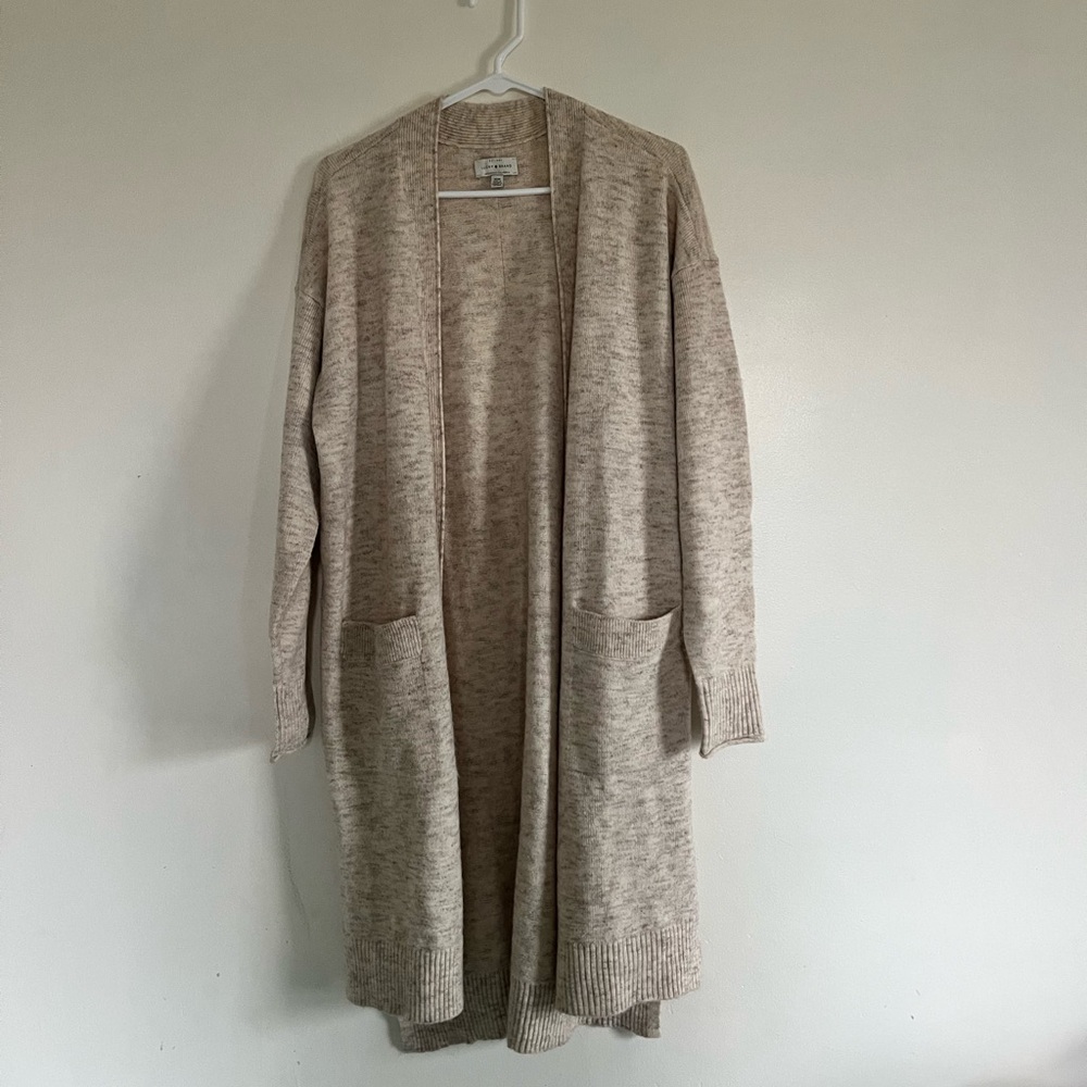 Lucky Brand Women’s Cream Open-Front Cardigan Size Medium